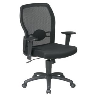 Office Chair Screen Back Mesh Seat Chair   Black