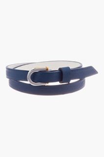 Want Les Essentiels De La Vie Navy Reversible Leather Arlanda Wrap Bracelet