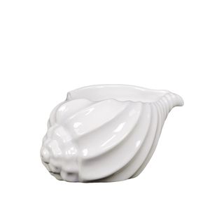 Urban Trends White Ceramic Decorative Shell (White Material: CeramicSizes: 5 inches high x 6.5 inches wide x 7.5 inches long For decorative purposes onlyDoes not hold waterModel: UTC73100 CeramicSizes: 5 inches high x 6.5 inches wide x 7.5 inches long For