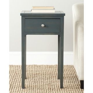 Abel Dark Teal End Table (Dark tealMaterials: Pine woodDimensions: 29.7 inches high x 16.9 inches wide x 14.2 inches deepThis product will ship to you in 1 box.Furniture arrives fully assembled )