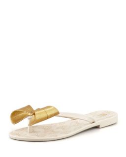 Womens Harmonic II Jelly Bow Thong Sandal, Gold   Melissa Shoes