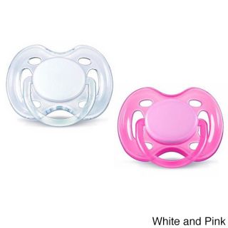 Philips Avent Freeflow 0 6 Months Pacifier (pack Of 2) (Blue/ white, pink/ whiteAge appropriate: 0 6 monthsMeasurements: 4.5 inches long x 4 inches wide x 2 inches highWeight: 0.1 poundsHow many pieces: Two (2) pacifierCare instructions: Wash with soap an