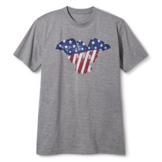 Mens American Flag Eagle Tee Shirt   Gray L