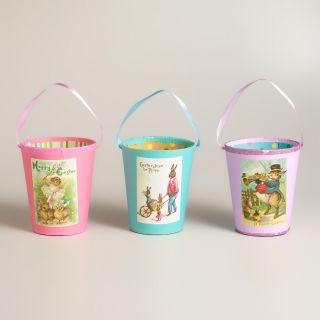 Vintage Postcard Paper Easter Containers, Set of 3   World Market