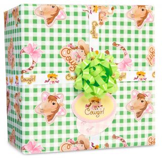 Pink Cowgirl Gift Wrap Kit