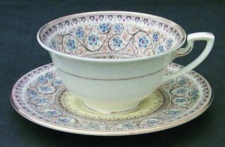 Royal Worcester Lady Evelyn Footed Cup & Saucer Set, Fine China Dinnerware   Scr
