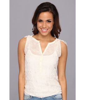 Lucky Brand Natural Embroidered Top Womens Clothing (White)