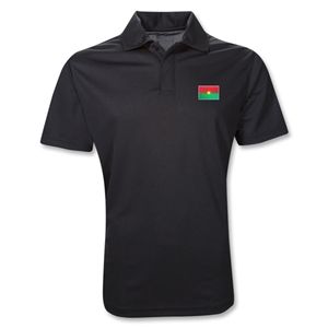 hidden Burkina Faso Polo Shirt (Black)