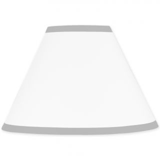 Sweet Jojo Designs White And Grey Modern Hotel Lamp Shade (White/greyMaterials: 100 percent cottonDimensions: 7 inches high x 10 inches bottom diameter x 4 inches top diameterThe digital images we display have the most accurate color possible. However, du