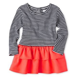 JOE FRESH Joe Fresh Striped Dress   Girls 3m 24m, Navy, Navy, Girls