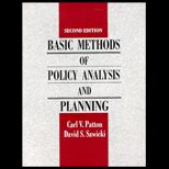 Basic Methods of Policy Analysis (Custom Package)