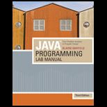 Java Programming : From Problem Analysis to Program Design   Lab Manual