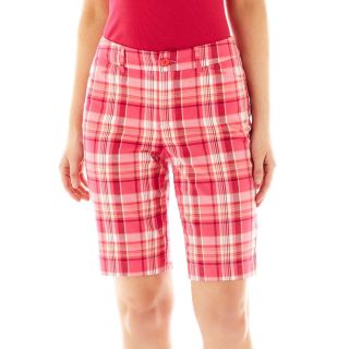 St. Johns Bay St. John s Bay Secretly Slender Bermuda Shorts, Pink, Womens