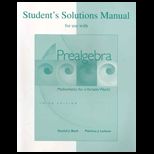 Prealgebra  Math For   Stud. Solution Manual