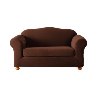 Sure Fit Stretch Piqué 2 pc. Loveseat Slipcover, Brown