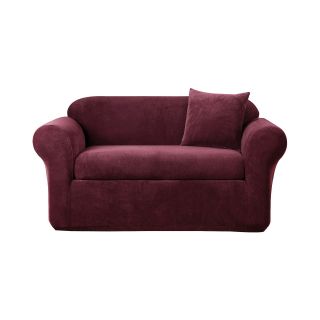 Sure Fit Stretch Metro 2 pc. Loveseat Slipcover, Burgundy