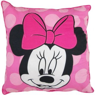 Disney Minnie 16 Square Decorative Pillow, Pink, Girls