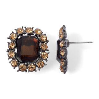 MONET JEWELRY Monet Hematite & Bronze Tone Button Earrings, Mult