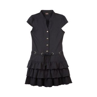 by&by Girl Triple Tier French Terry Dress   Girls 7 16, Navy, Girls
