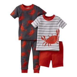 Carters 4 pc. Hermit Crab Pajamas   Boys 2t 5t, Red, Red, Boys