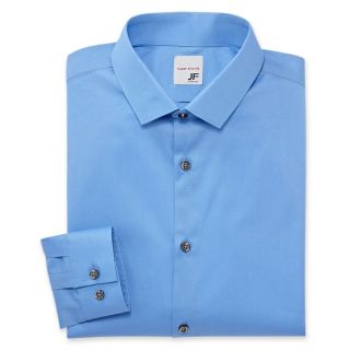 JF J.Ferrar JF J. Ferrar Super Slim Cotton Dress Shirt, Blue, Mens