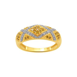 CT. T.W. Yellow & White Diamond Ring, Womens