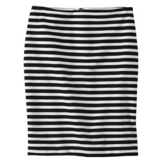 Merona Womens Ponte Pencil Skirt   Black/Cream   2