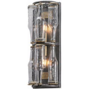 Troy Lighting TRY B3942 Old Silver with Brass 121 Main 2 Light Wall Sconce