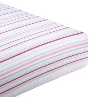 Swaddle Designs Fitted Crib Sheet   Pink & Sterling Stripes
