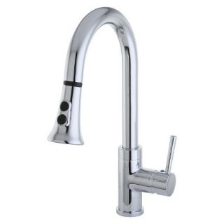 Gourmetier Chrome Single Handle Faucet with Pull Down Spout