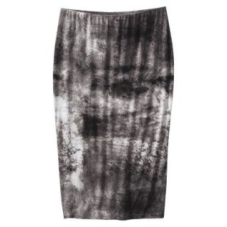Mossimo Womens Knit Midi Skirt   Gray Print L