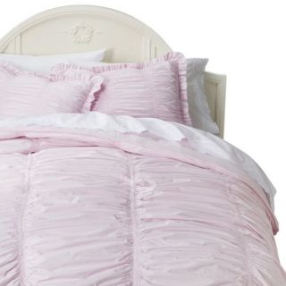 Simply Shabby Chic Rouched Comforter Set   Pink (Twin)