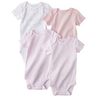 PRECIOUS FIRSTSMade by Carters Newborn Girls 4 Pack Bodysuit   Pink 6 M