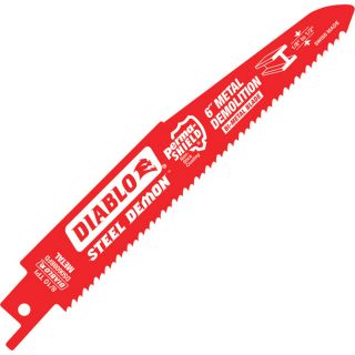 Diablo Steel Demon Reciprocating Saw Blades   25 Pack, 6 Inch L, 8/10 TPI,