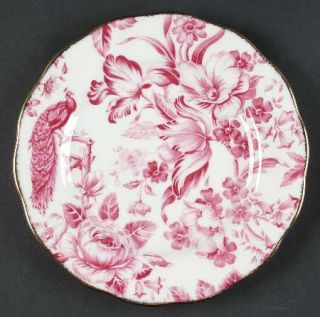 Royal Albert Paradise Red Salad Plate, Fine China Dinnerware   Red/Pink Floral,S