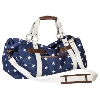 Star Print Weekender Tote Handbag with Removable Strap   Navy