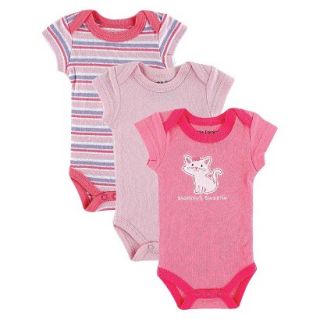 Luvable Friends Newborn Girls 3 Pack Bodysuit   Pink Preemie