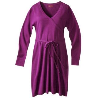 Merona Maternity Long Sleeve V Neck Sweater Dress   Purple XXL