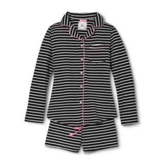 PJ Couture Pajama Set   Black Stripe XL
