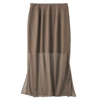 Mossimo Womens Plus Size Illusion Maxi Skirt   Timber 3