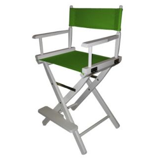 Directors Chair: Green Cntr Height Directors Chair White