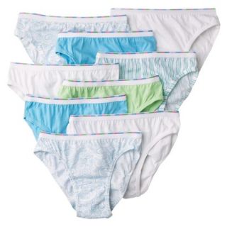 Girls Hanes Assorted Print 9 pack Bikini Underwear 8