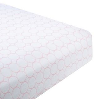 Swaddle Designs Fitted Crib Sheet   Pastel Pink Mod Circles