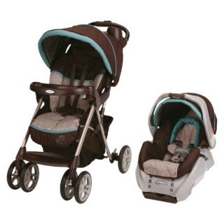 Folding Stroller w/ Car Seat: Graco Alano Classic Connect, Brown/Light Blue