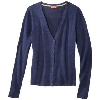 Merona Petites Long Sleeve Deep V Neck Cardigan Sweater   Navy LP