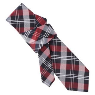 Merona Mens Tie   Red/Black Plaid