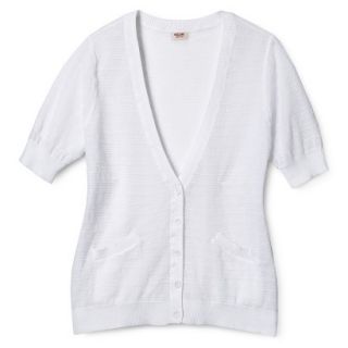 Mossimo Supply Co. Juniors Plus Size Short Sleeve Cardigan   White 1X