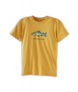 Life is good Kids Catch You Later Crusher Tee Boys T Shirt (Gold)
