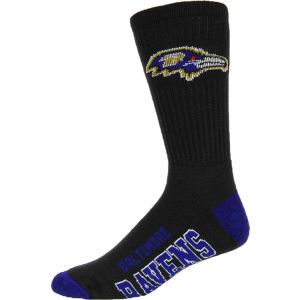 Baltimore Ravens For Bare Feet Deuce Crew 504 Socks