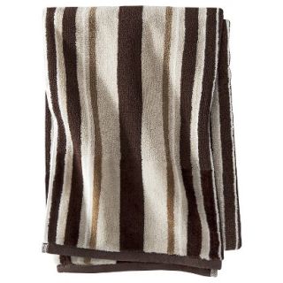 Threshold Stripe Bath Towel   Dark Brown